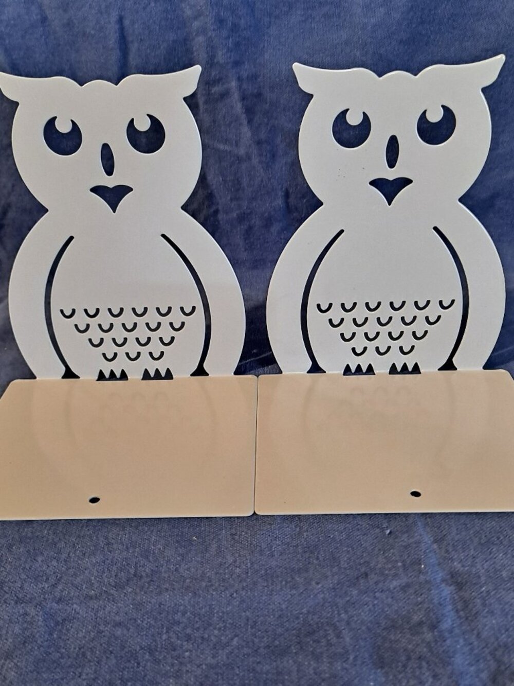 Metal OWL BOOK ENDS 6" Library Bookends Pair set Bird Hoot Stoppers